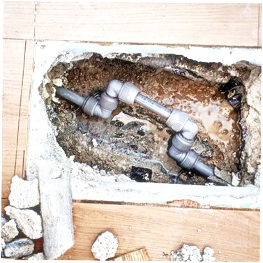 보일러 배관 누수 시공 현장 1